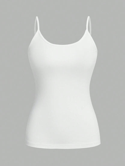 EZwear 4pcs/Set Plus Size Women Casual Cami Tops, Suitable For Summer Back To School