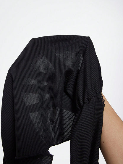 EZwear Plus Scallop Trim Ruched Tube Top