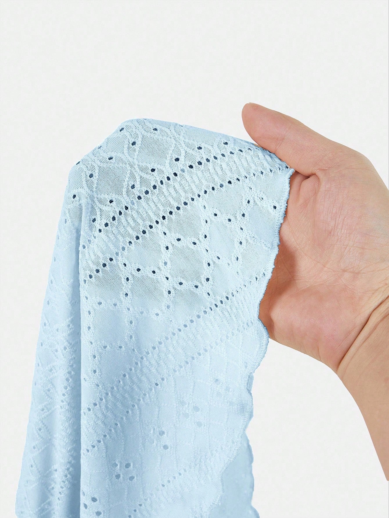 EZwear Plus Size Casual Minimalist Light Blue Knitted Camisole