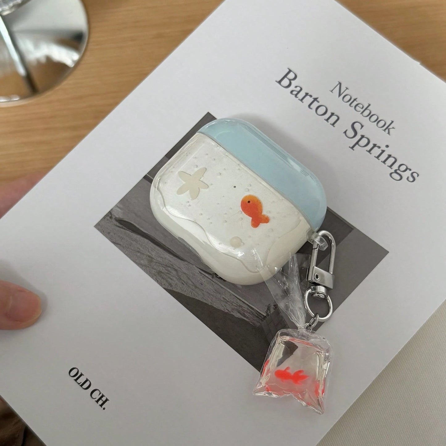 Fashion Creative Blue Bubble Fish + Plastic Bag Goldfish Earphone Case Compatible With AirPods Pro 3 New Pro 2 Protective Cover Pro Cute Apple 4 Minimalist 3 Personalized 1/2 Generation Girls Earphone