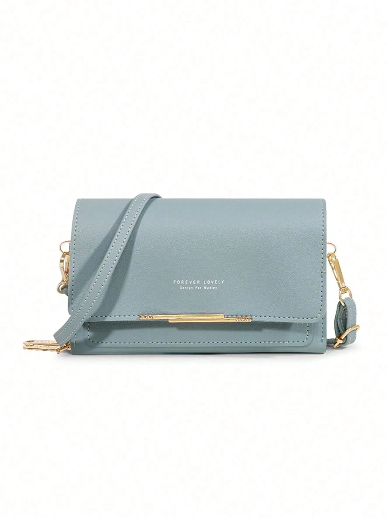 Fashion Faux Leather Long Wallet Women's Mini Crossbody Bag Zipper Phone Pouch (Zipper And Letter Design Random)