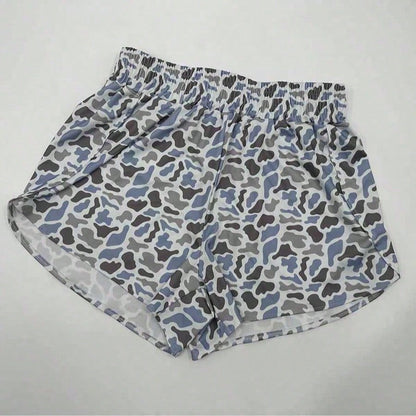 Fashion High Waist Camo Sweat Shorts For Women, Ladies Bottoms For Daily Wear