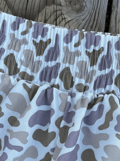 Fashion High Waist Camo Sweat Shorts For Women, Ladies Bottoms For Daily Wear