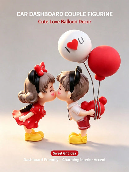 Fashion Kissing Couple Figurine Cute Mini Doll Ornament Exquisite Car Interior Styling Decor Multi-Use For Vehicle Scooter Home Party Desktop Decor