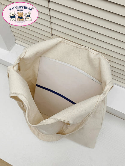 Fashionable And Versatile Duck Printed Women's Tote Bag,School Bag,Large Capacity,Portable,For Teen Girls Women College Students,White-Collar Workers,Perfect For Work,Back To School,Middle School,High