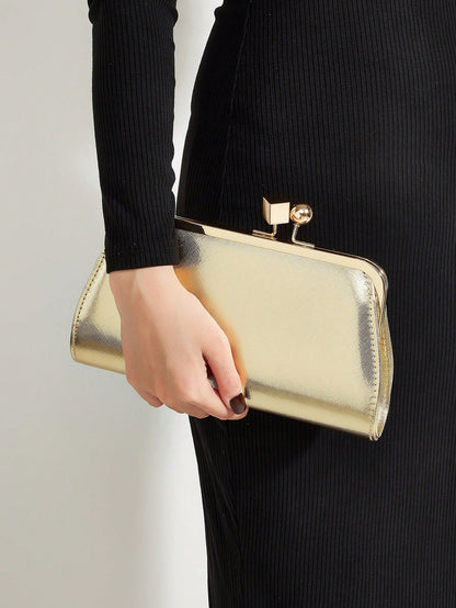 Fashionable Elegant PU Leather Women's Clutch, Elegant Evening Handbag, Formal Ball Gown Wedding Bag, Suitable For Women's Daily Commute Or Dating, Also Suitable For Parties, Weddings, Balls, Evening