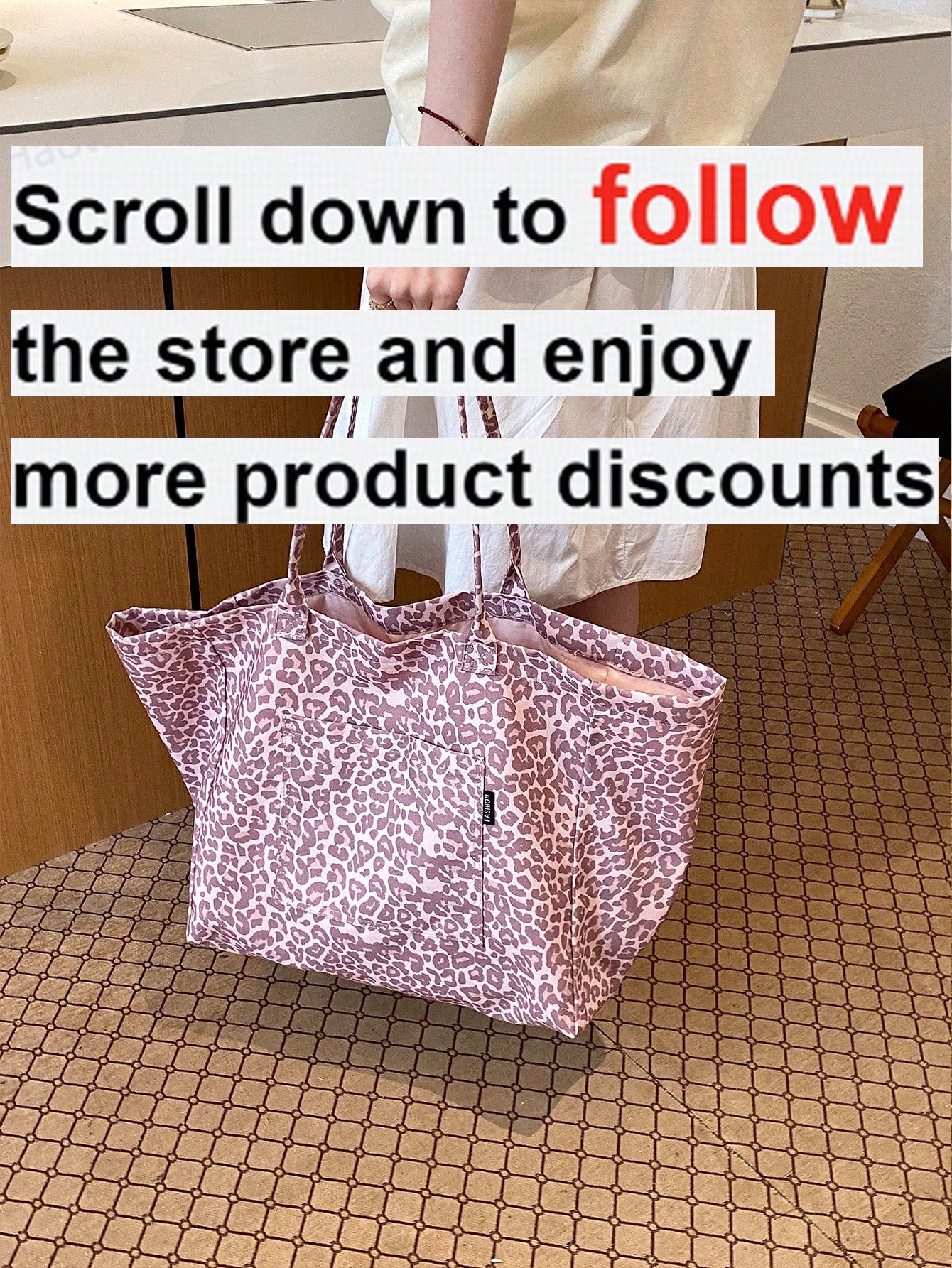 Fashionable Leopard Print Large Capacity Tote Bag, Suitable For Daily Use And Travel