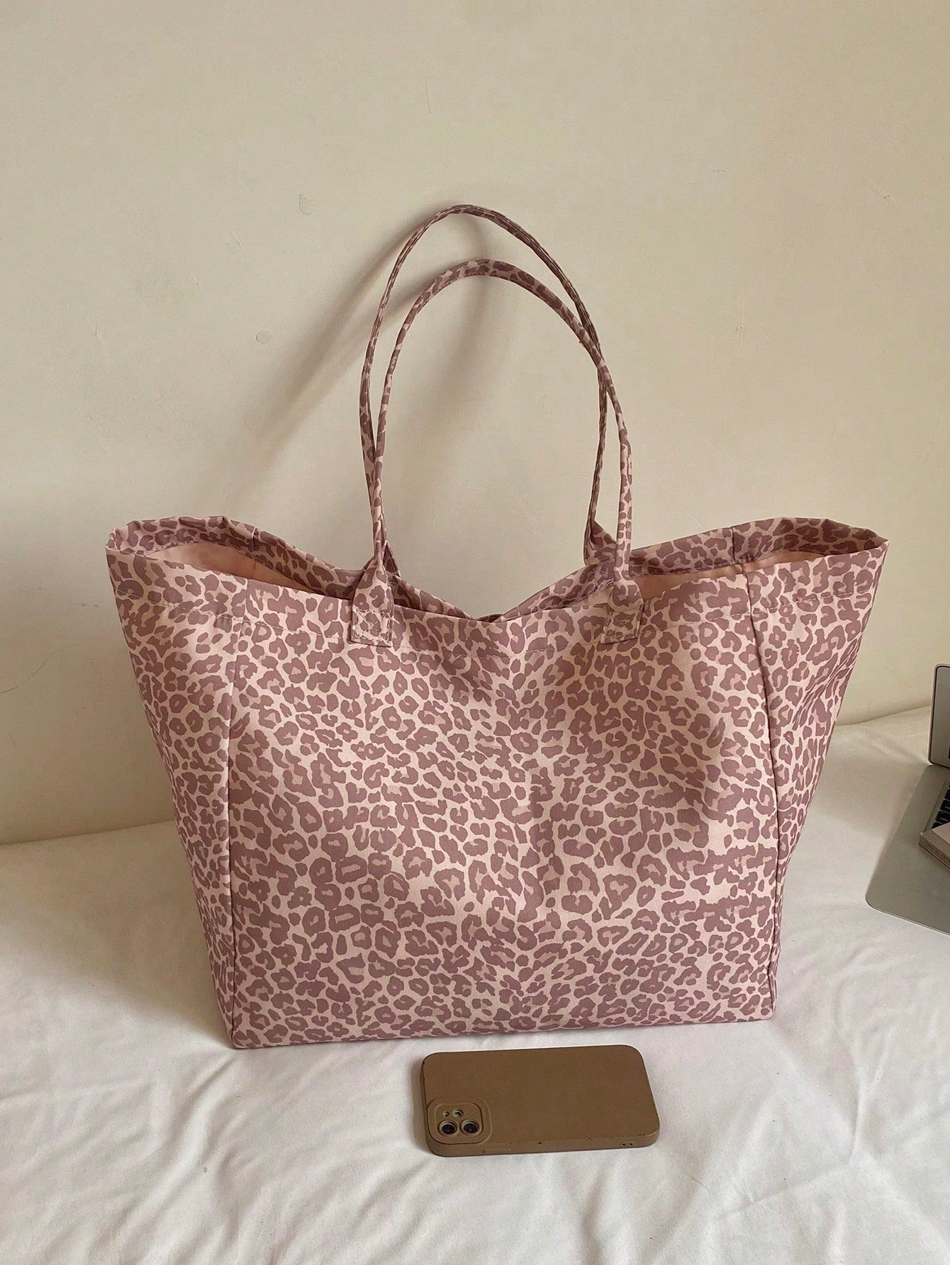 Fashionable Leopard Print Large Capacity Tote Bag, Suitable For Daily Use And Travel