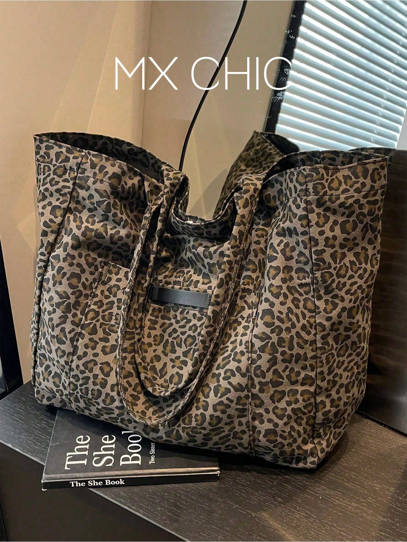 Fashionable Leopard Print Large Capacity Tote Bag, Suitable For Daily Use And Travel