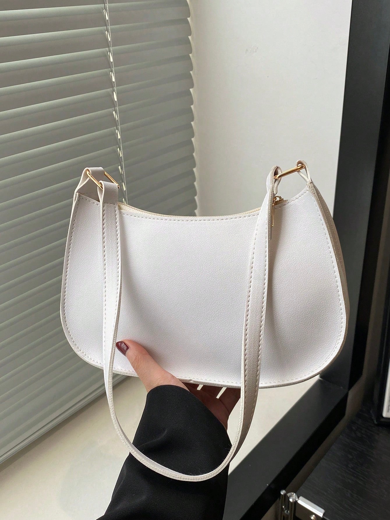 Fashionable Minimalist Shoulder Bag, Retro Handbag With Zipper, Lightweight And Multifunctional, Versatile And Elegant, Suitable For Parties, Gatherings, Work Commute, Cosmetics And Skincare Storage