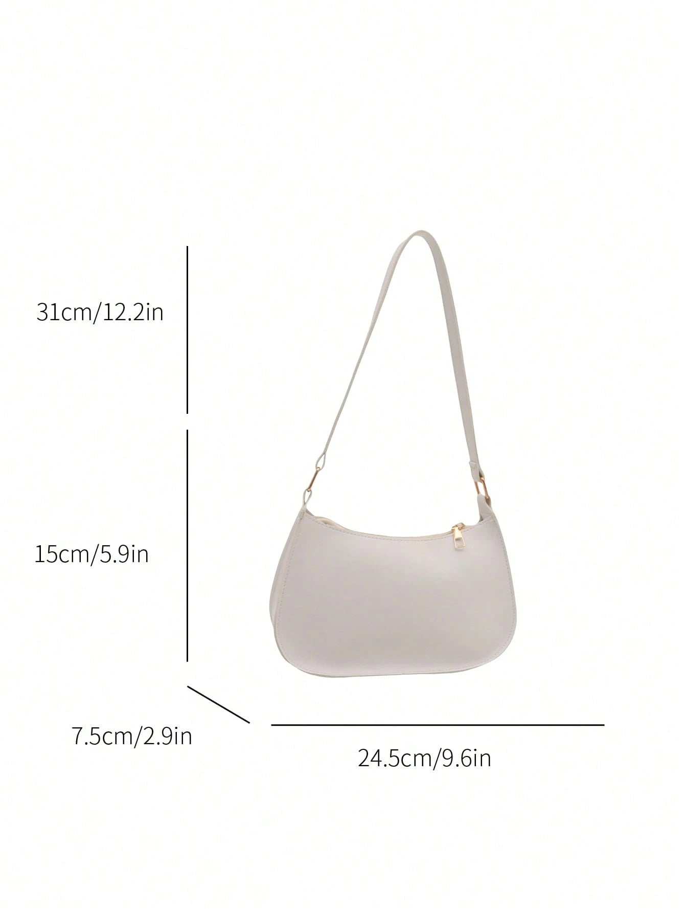 Fashionable Minimalist Shoulder Bag, Retro Handbag With Zipper, Lightweight And Multifunctional, Versatile And Elegant, Suitable For Parties, Gatherings, Work Commute, Cosmetics And Skincare Storage