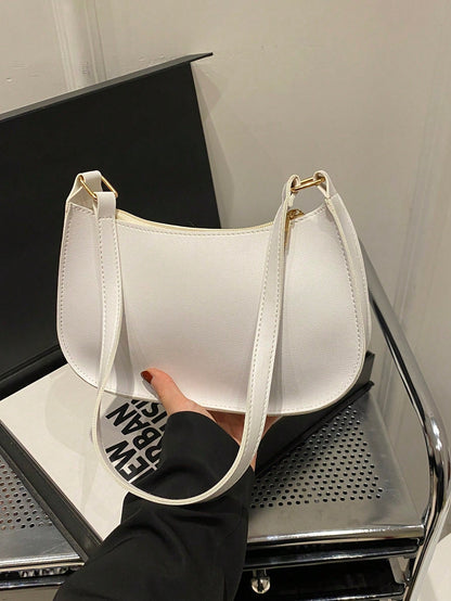 Fashionable Minimalist Shoulder Bag, Retro Handbag With Zipper, Lightweight And Multifunctional, Versatile And Elegant, Suitable For Parties, Gatherings, Work Commute, Cosmetics And Skincare Storage