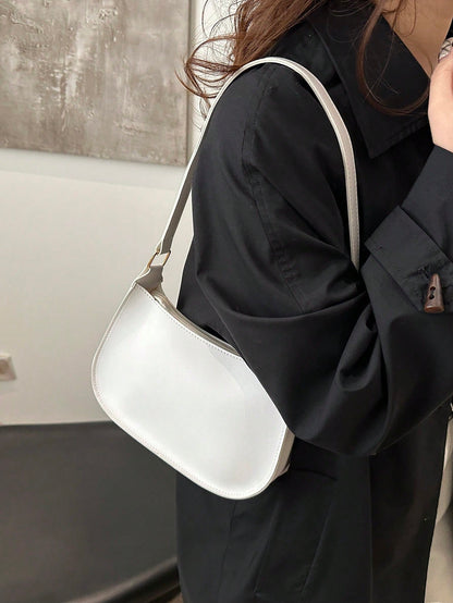 Fashionable Minimalist Shoulder Bag, Retro Handbag With Zipper, Lightweight And Multifunctional, Versatile And Elegant, Suitable For Parties, Gatherings, Work Commute, Cosmetics And Skincare Storage