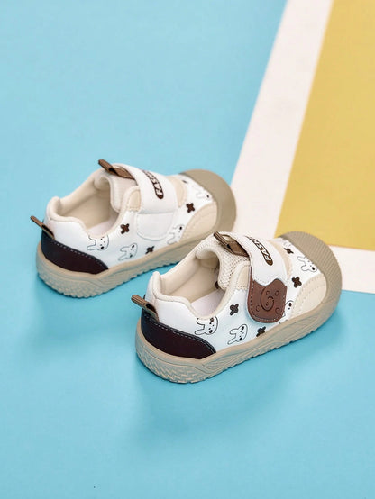 Fashionable New Cute Baby Walking Shoes, Anti-Collision Toe Cap, Soft Sole, Non-Slip, Hook And Loop, Unisex Baby Functional Sports Shoes, Versatile