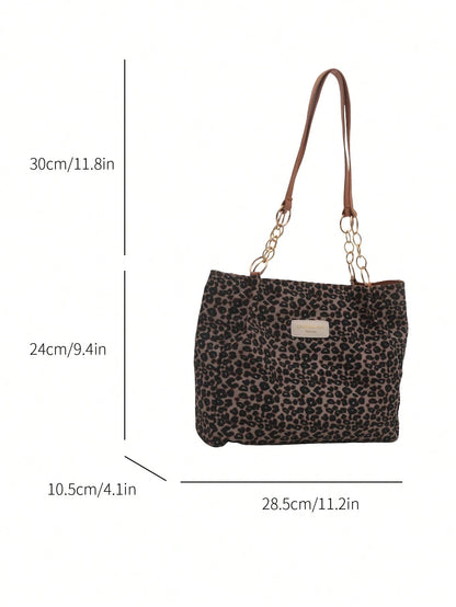 Fashionable Striped Handbag- Women's Large Capacity Shoulder Bag- Zipper Tote Bag For Daily Use- Metal Chain Tote Bag Minimalist Chain Shoulder Tote Bag For Teen Girls Women College Students,Rookie