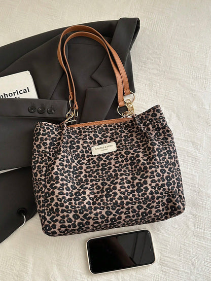 Fashionable Striped Handbag- Women's Large Capacity Shoulder Bag- Zipper Tote Bag For Daily Use- Metal Chain Tote Bag Minimalist Chain Shoulder Tote Bag For Teen Girls Women College Students,Rookie
