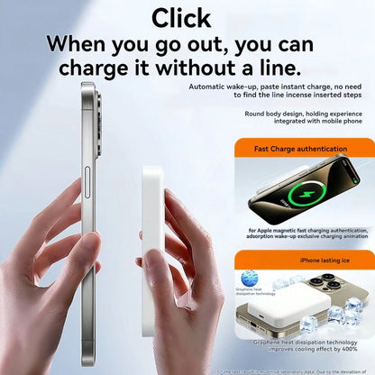 Fast Charging Magnetic Power Bank Portable Power Source MagSafe Compatible Portable Charger, 5000mAh/10000mAh Magnetic Power Bank For IPhone 17/16/15/14/13/12, Battery Pack, Outdoor Travel Use, Memori
