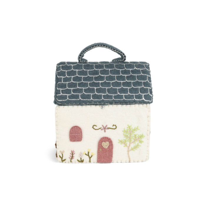 Felt House with Blue Roof