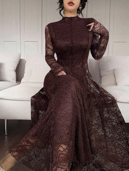 Feyla Elegant White Lace Dress For Women,Dresses For Women Elegant