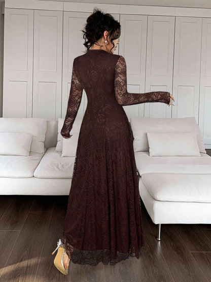 Feyla Elegant White Lace Dress For Women,Dresses For Women Elegant