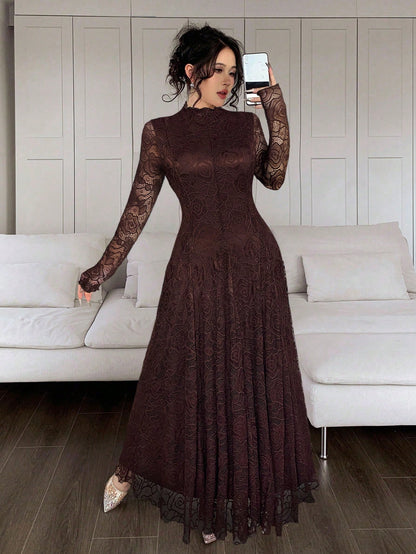 Feyla Elegant White Lace Dress For Women,Dresses For Women Elegant