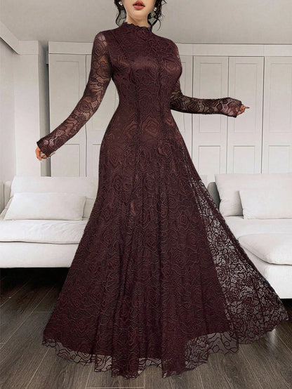Feyla Elegant White Lace Dress For Women,Dresses For Women Elegant