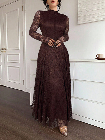 Feyla Elegant White Lace Dress For Women,Dresses For Women Elegant