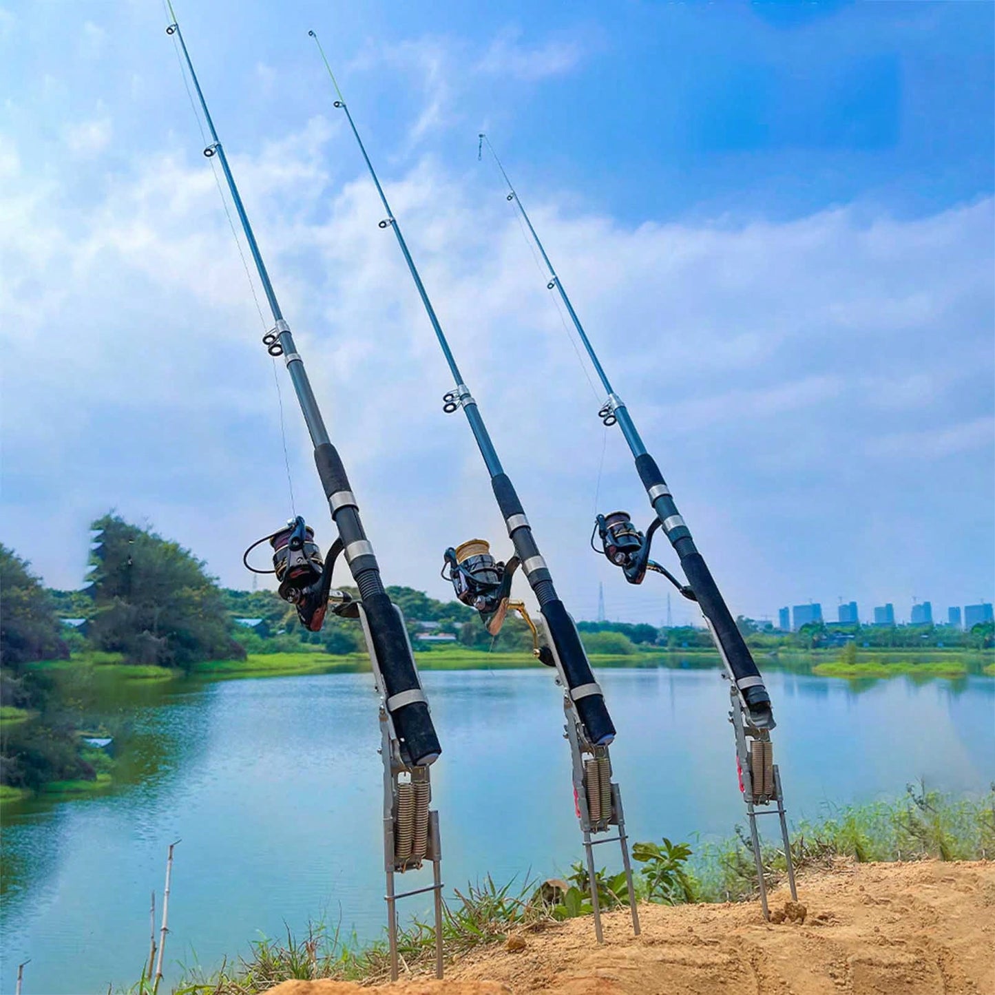 Fishing Rod Holder Stand Ground Spike Universal Portable Stainless Steel Support Bracket For Beach Bank Outdoor Fishing