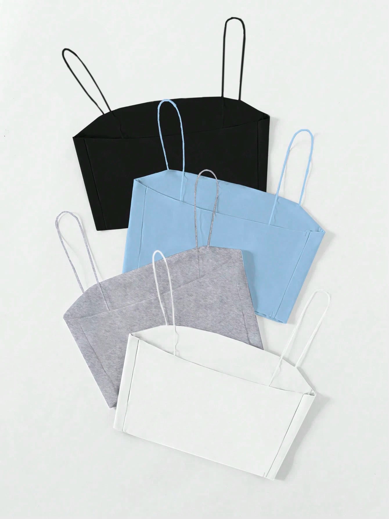 Flirla Solid Color Cropped Camisole Top For Summer