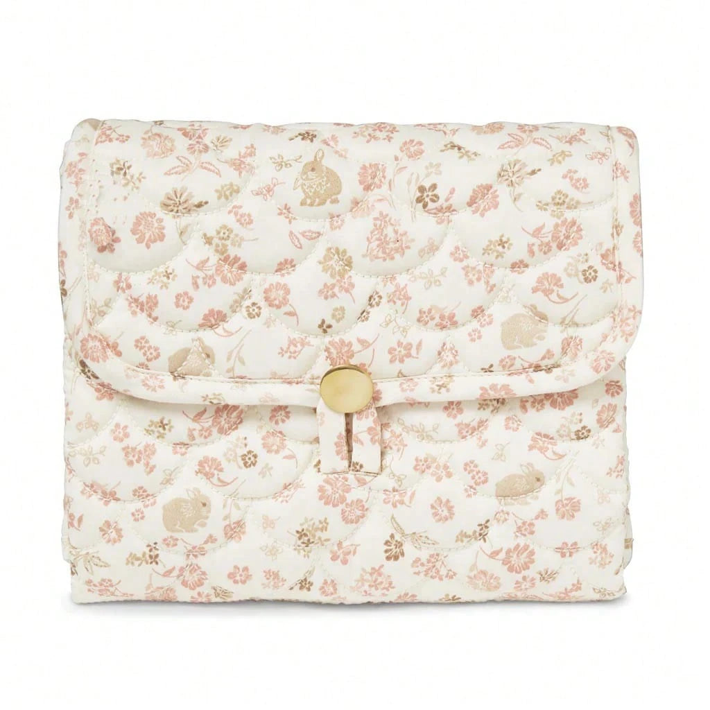 Floral Diaper Changing Pad Diaper Clutch For Boy And Girls, Quilted Changing Mat Travel Changing Station For New Born Baby, Machine Wash