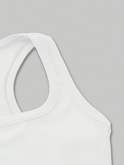 Floreya Square Neck Camisole Top For Women, Casual Slim Fit Sleeveless Crop Top, Versatile For Summer, Autumn & Spring White, Clean Girl Aesthetic