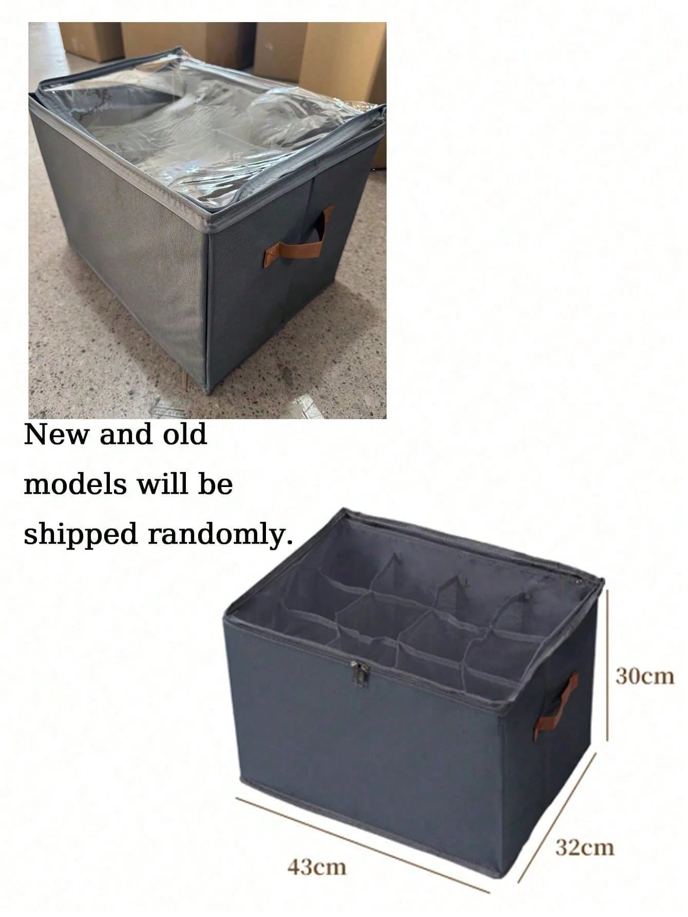 Foldable Fabric Shoe Box, Holds Up To 12 Or 16 Pairs Of Shoes, Large Capacity Fabric Shoe Box With Lid, Adjustable Dividers, Transparent Cover, Waterproof And Dustproof, Foldable Storage, Multi-Functi