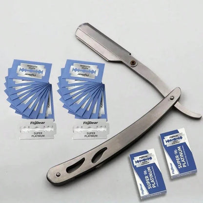 Foldable Razor Old-Fashioned Razor Manual Shaver For Men And Women Shaving Face Scraper Barber Shaving Artifact Beard Blade 1 Handle+20 Blades