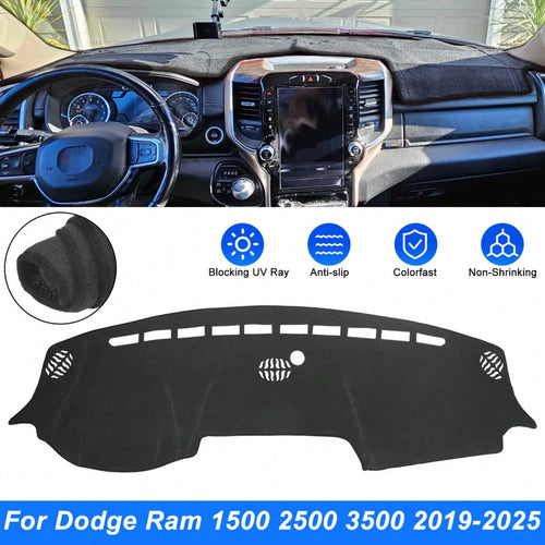 For 2019-2025 Dodge Ram 1500 2500 3500 Anti-Slip Dashboard Cover Dash Mat Carpet