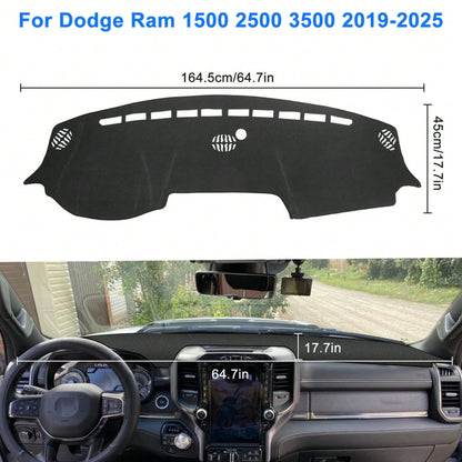 For 2019-2025 Dodge Ram 1500 2500 3500 Anti-Slip Dashboard Cover Dash Mat Carpet