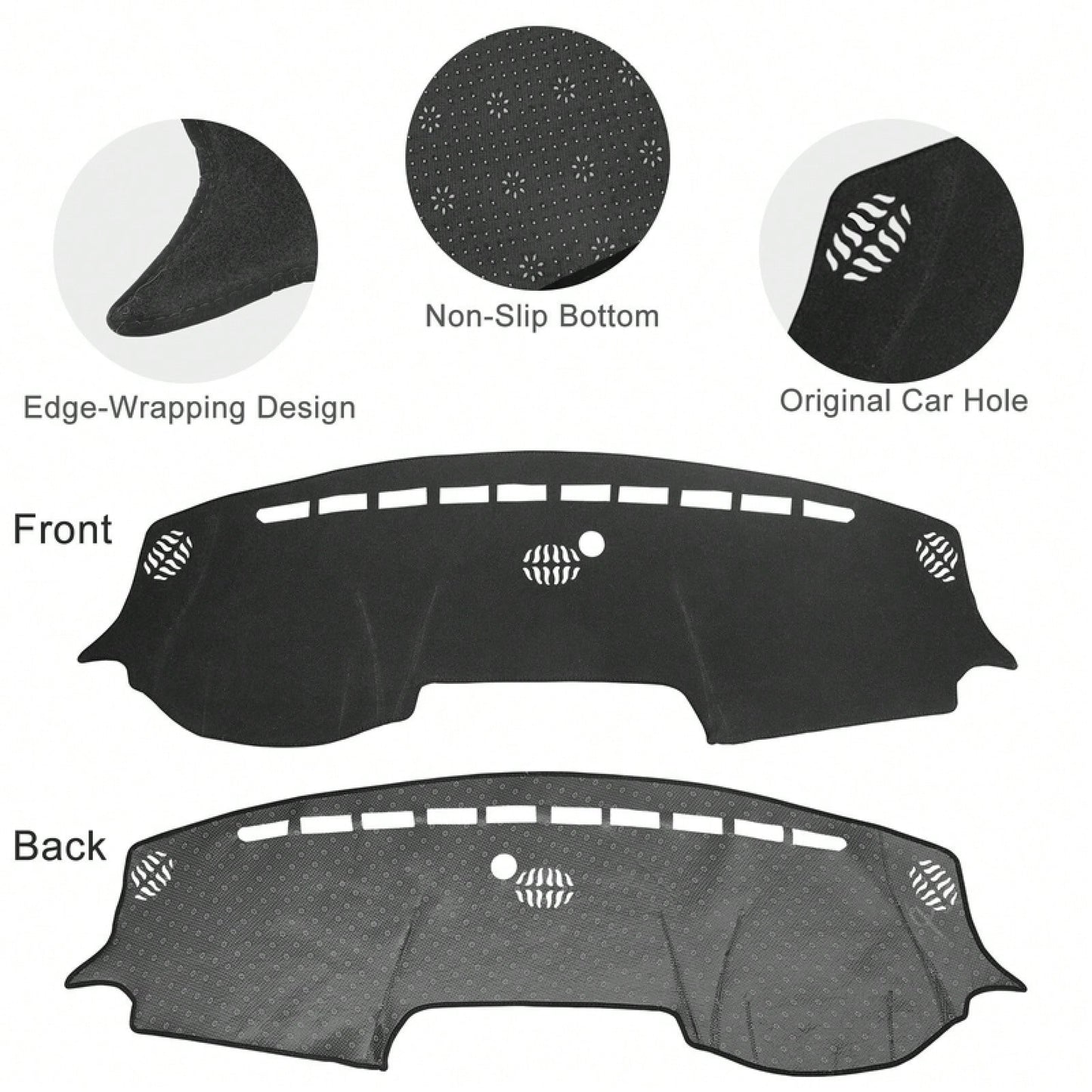 For 2019-2025 Dodge Ram 1500 2500 3500 Anti-Slip Dashboard Cover Dash Mat Carpet