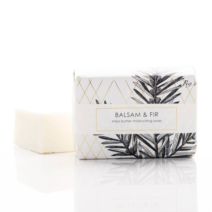 Formulary 55 - Balsam & Fir Shea Butter Soap in Goldleaf Design
