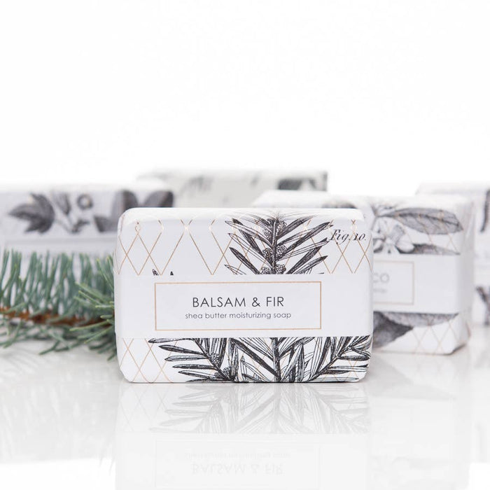 Formulary 55 - Balsam & Fir Shea Butter Soap in Goldleaf Design