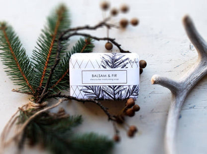 Formulary 55 - Balsam & Fir Shea Butter Soap in Goldleaf Design