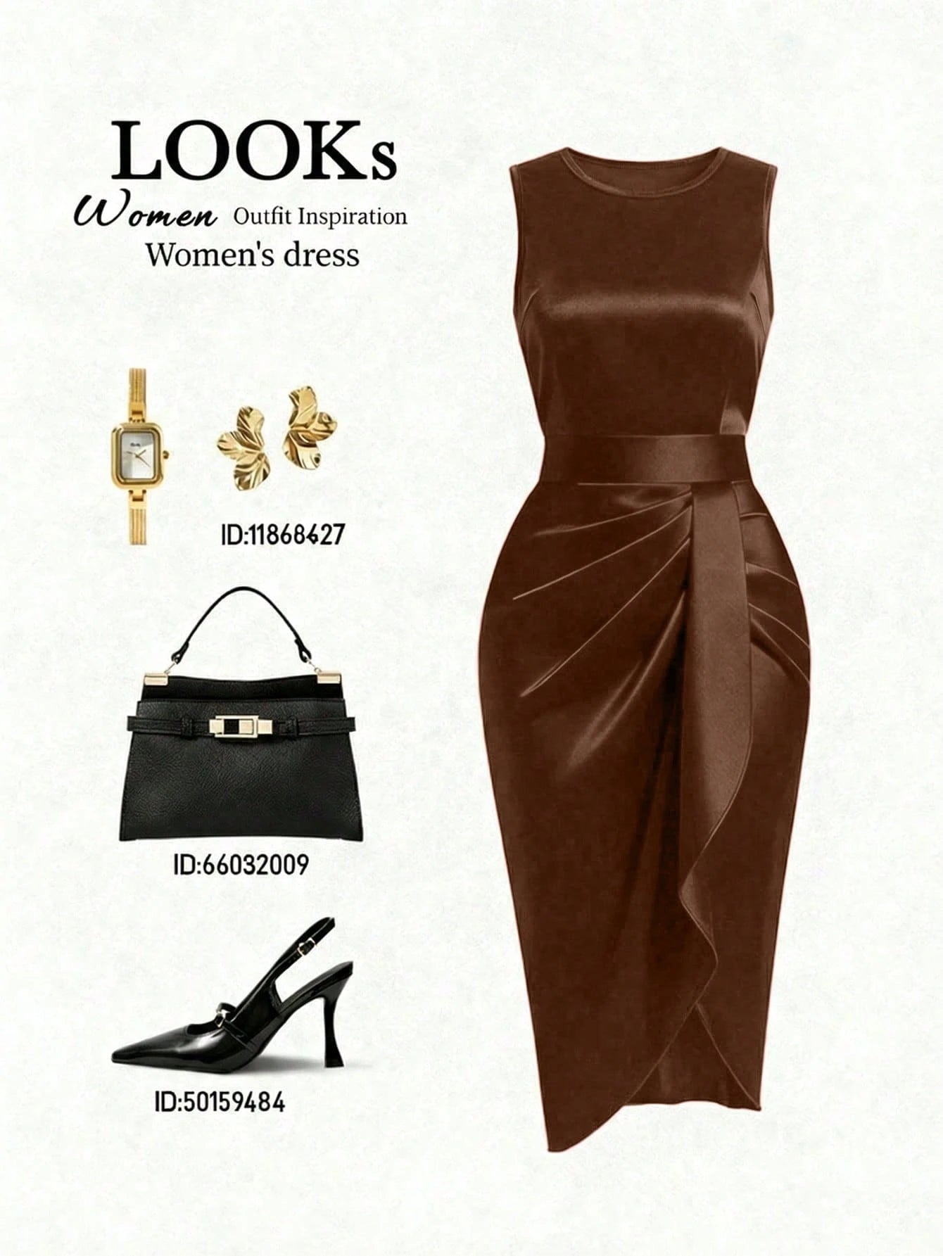 Franclia High-End Luxury Niche Fashion New French Retro Sleeveless Ruched Shiny Slit Asymmetric Cinched Waist Women Dress