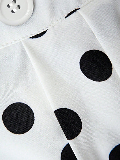 Franclia Women's Polka Dot Casual Skirt, Simple And Fashionable For Daily Wear