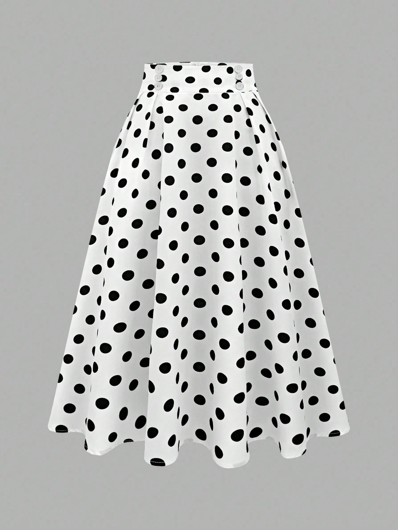 Franclia Women's Polka Dot Casual Skirt, Simple And Fashionable For Daily Wear
