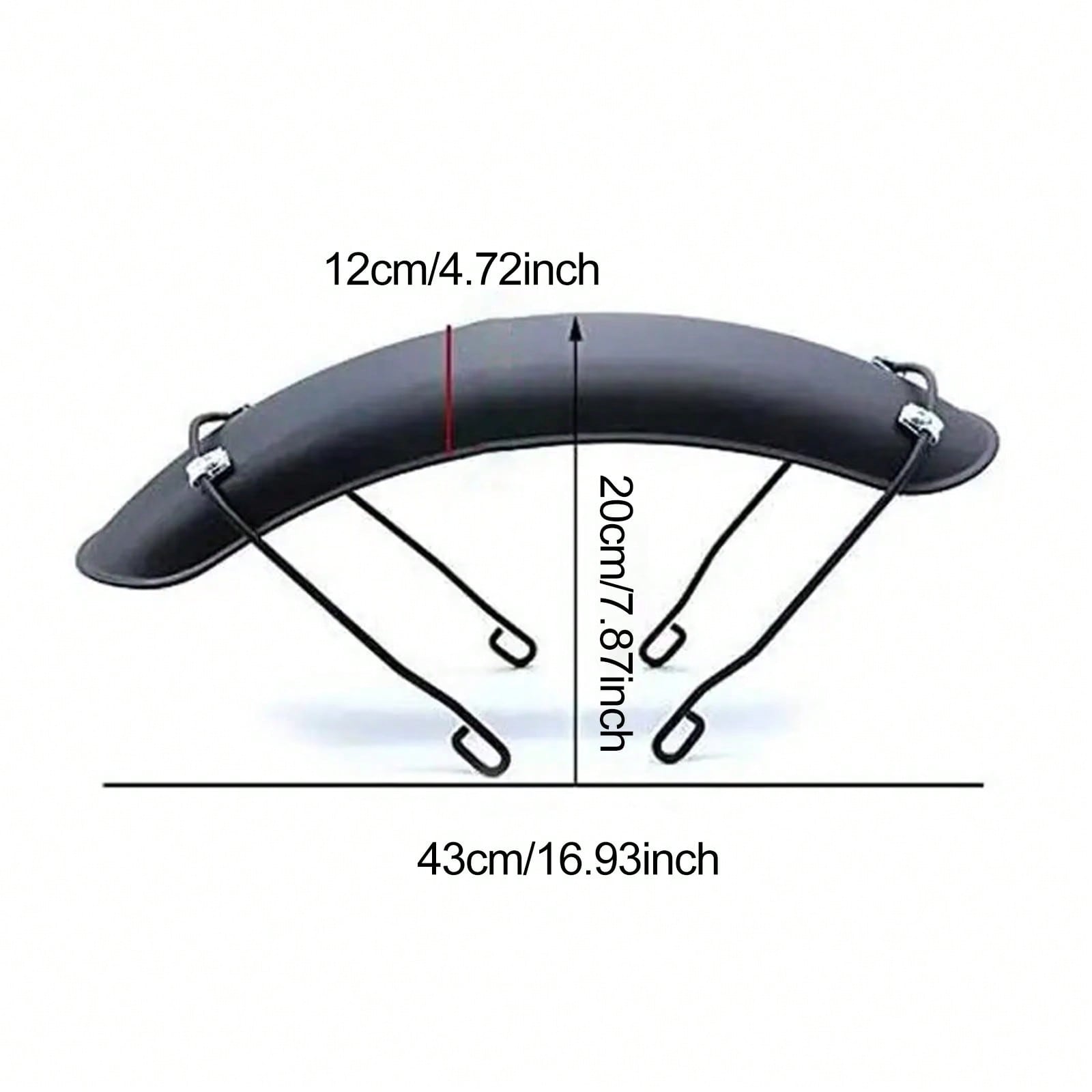 Front Fender For GN125 Bobber, CG125 Cafe Racer, Chopper And Tracker Motorcycles- Vintage Metal Material (Black)