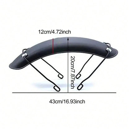 Front Fender For GN125 Bobber, CG125 Cafe Racer, Chopper And Tracker Motorcycles- Vintage Metal Material (Black)