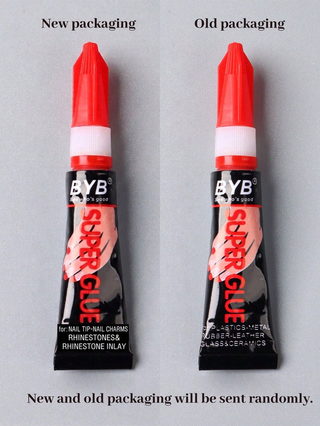 FULL BEAUTY 2pcs/3g Nail Gel Polish For Fake Nail Art Extension, Strong Adhesive, Solid Tube Nail Rhinestone Glue For Nail Tips, UV Gel