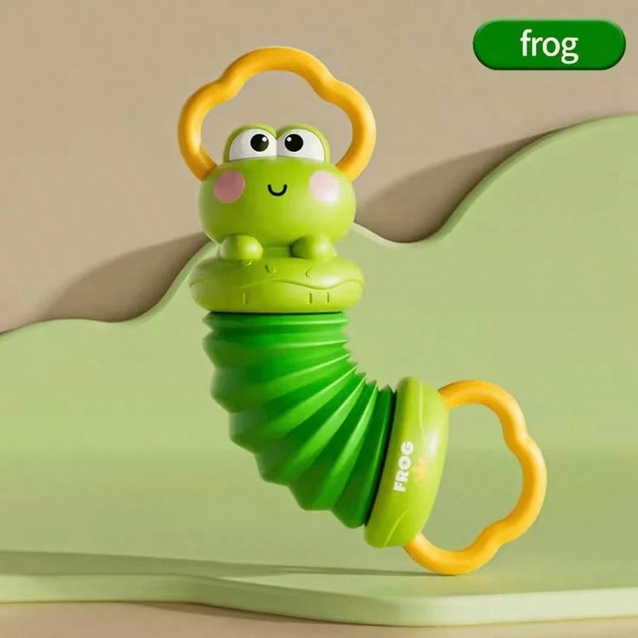 Fun Cartoon Accordion Toy, Candy Green/Candy Pink, ABS Material, Suitable For Children To Improve Hand-Eye Coordination And Grasping Ability, Perfect Birthday Gift, Holiday Gift. (No Electricity Requi
