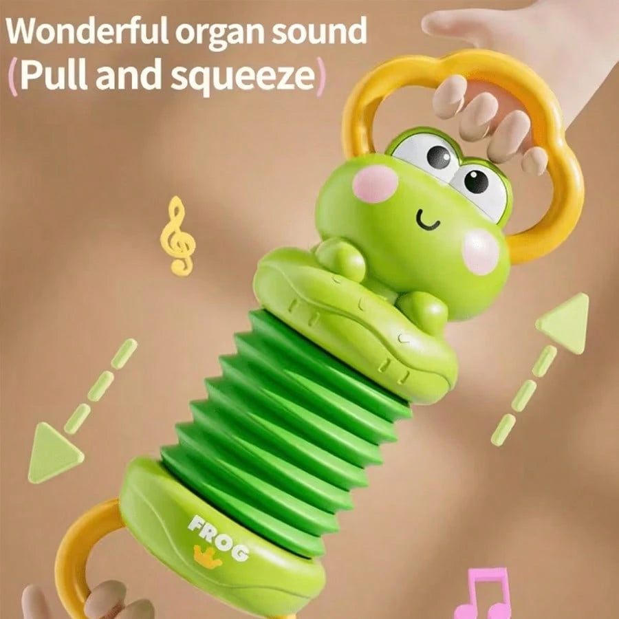 Fun Cartoon Accordion Toy, Candy Green/Candy Pink, ABS Material, Suitable For Children To Improve Hand-Eye Coordination And Grasping Ability, Perfect Birthday Gift, Holiday Gift. (No Electricity Requi