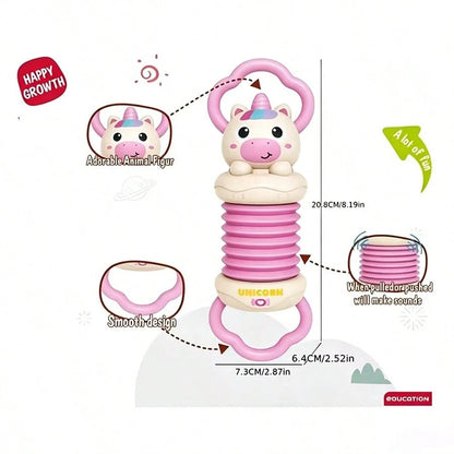 Fun Cartoon Accordion Toy, Candy Green/Candy Pink, ABS Material, Suitable For Children To Improve Hand-Eye Coordination And Grasping Ability, Perfect Birthday Gift, Holiday Gift. (No Electricity Requi