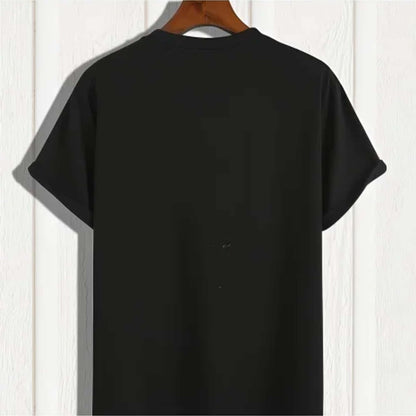 Fun Dog Lover T-Shirt- Black Background With Red And White Paw Print Design- Soft And Breathable T-Shirt- Perfect Gift For Dog Moms And Dads