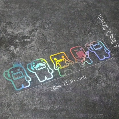 Funny Reflective Car Sticker Car Side Window Rear Windshield Decorative Waterproof Sticker Electric Motorcycle Notebook Sticker